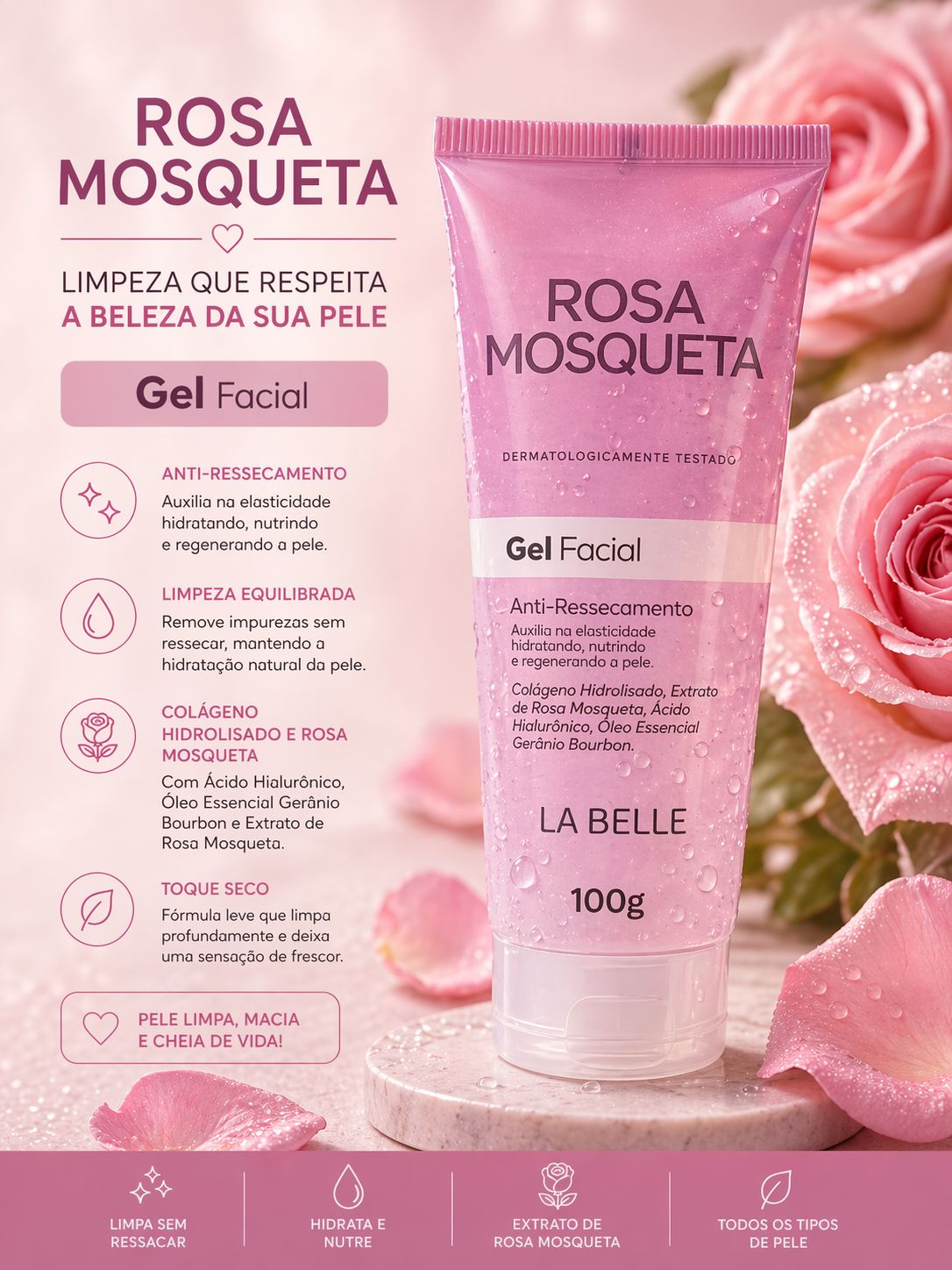 GEL ROSA MOSQUETA 100G