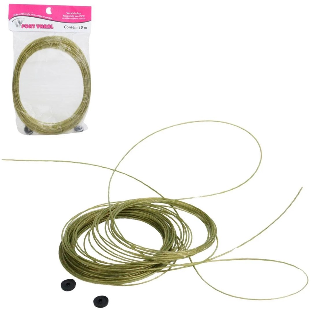 CORDA VARAL AÇO 10M PVC
