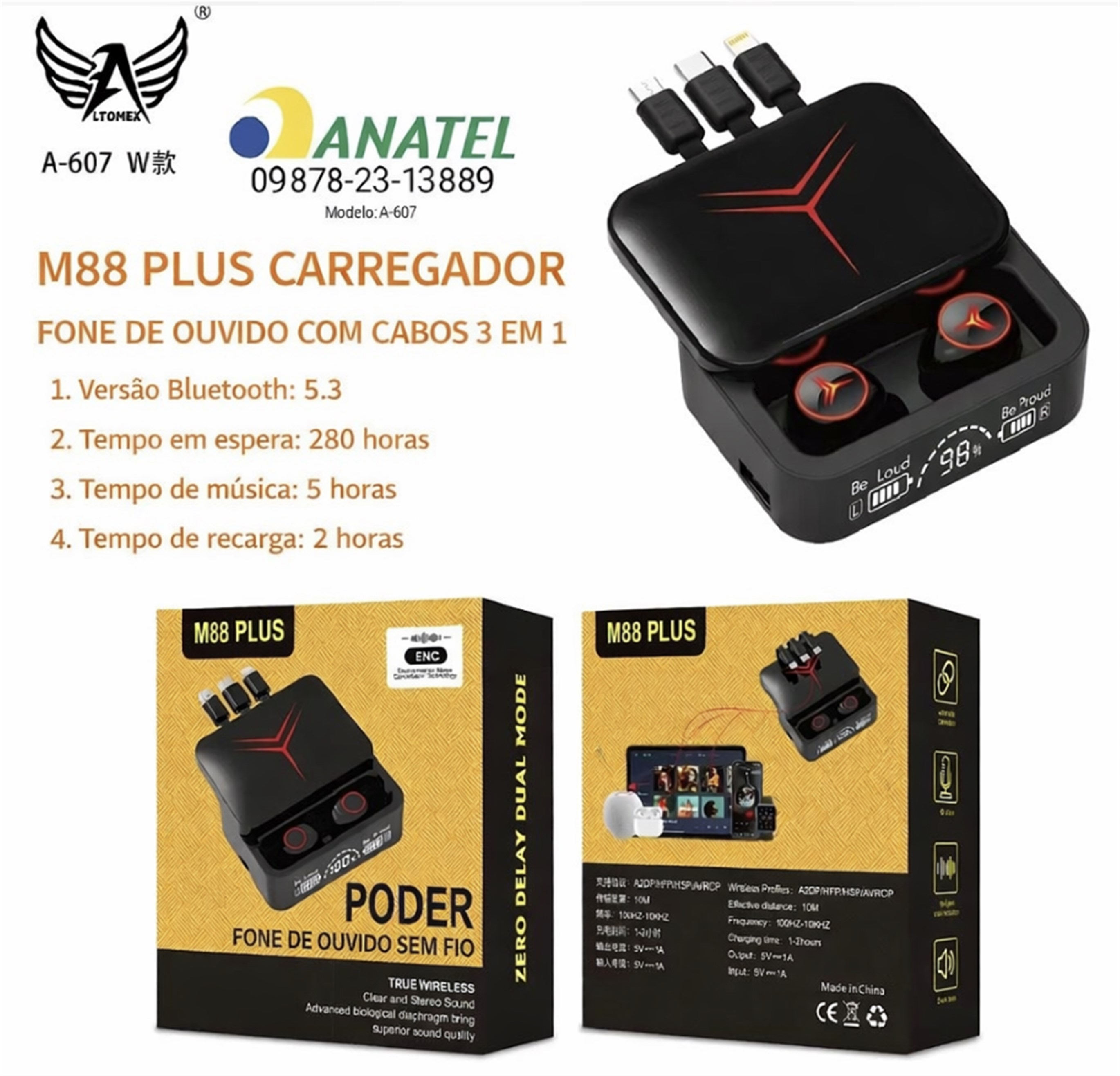 FONE M88 PLUS BLUETOOTH