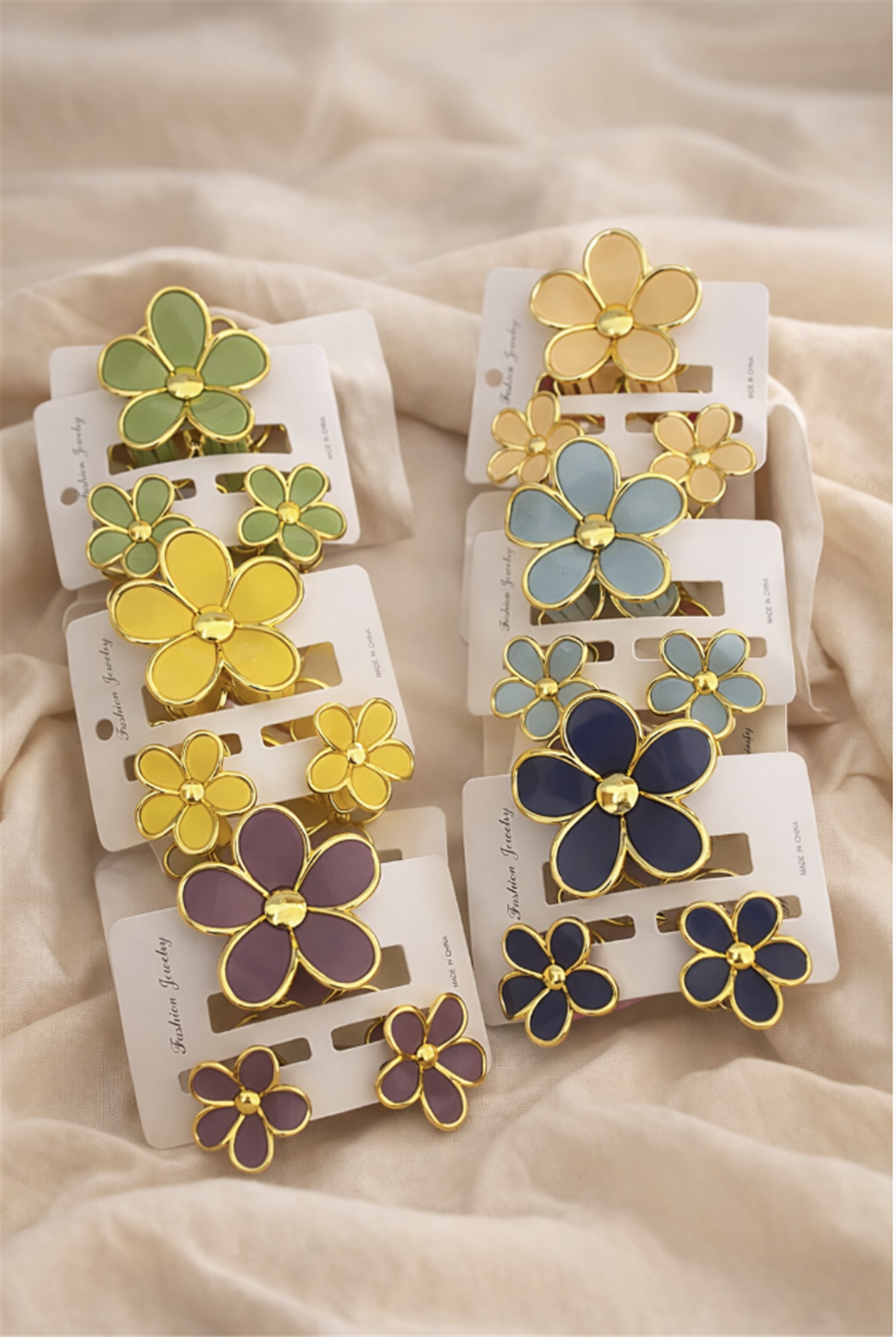 KIT PRESILHAS FLOR DOURADA – CORES SORTIDAS