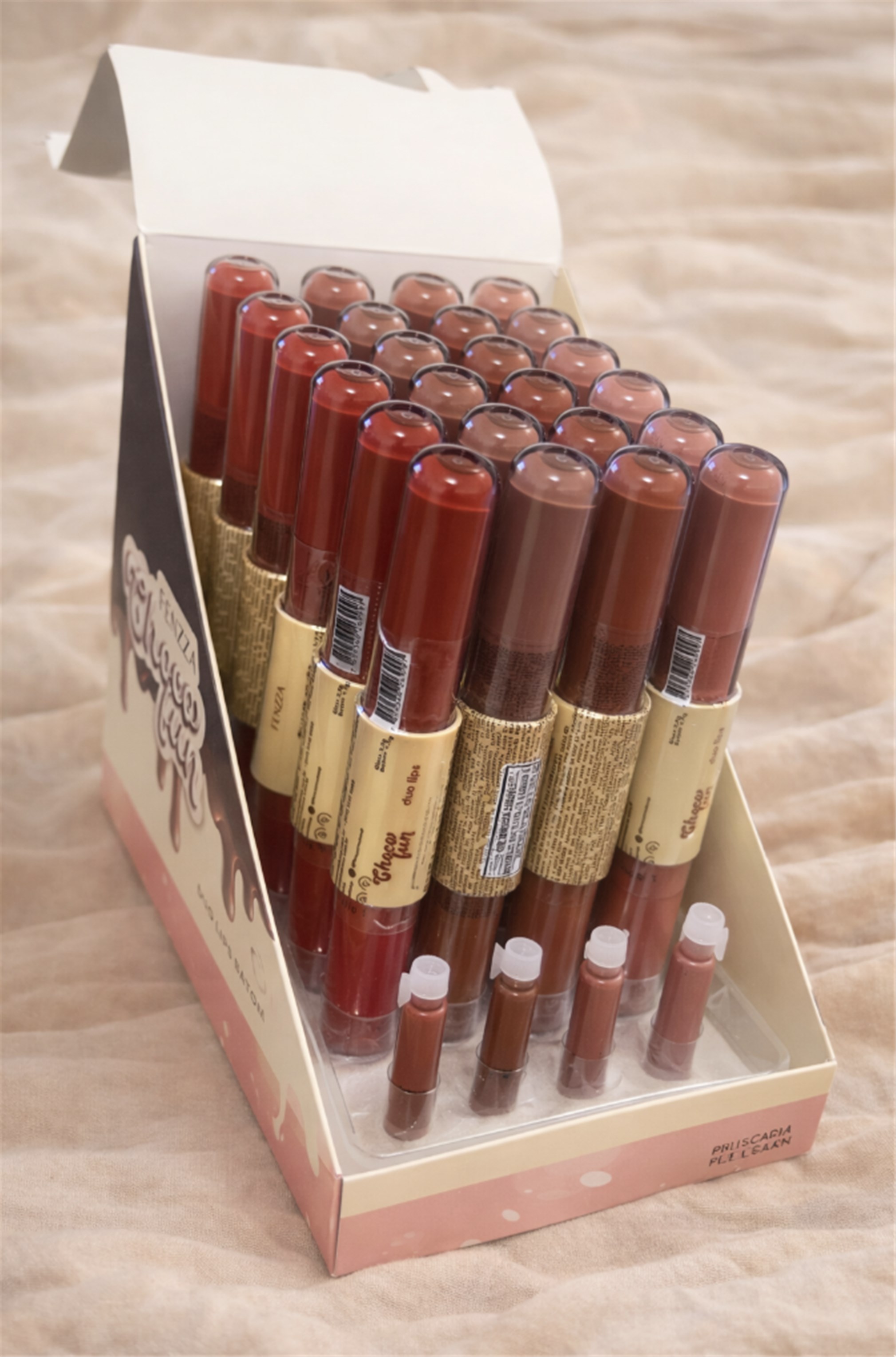 DUO DE BATOM E GLOSS LABIAL CHOCO FUN