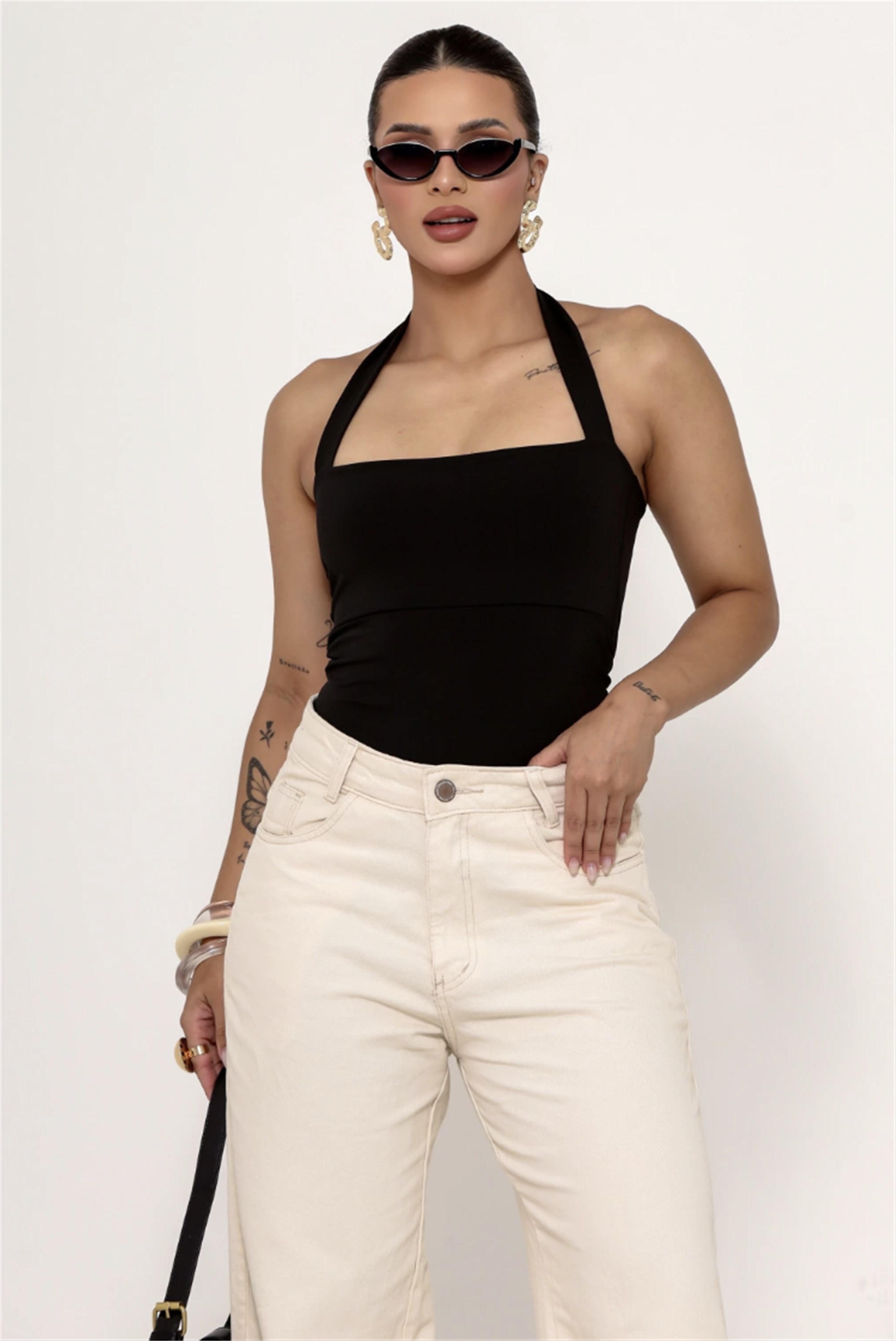 TOP HALTER FRENTE ÚNICA | FORRO DUPLO
