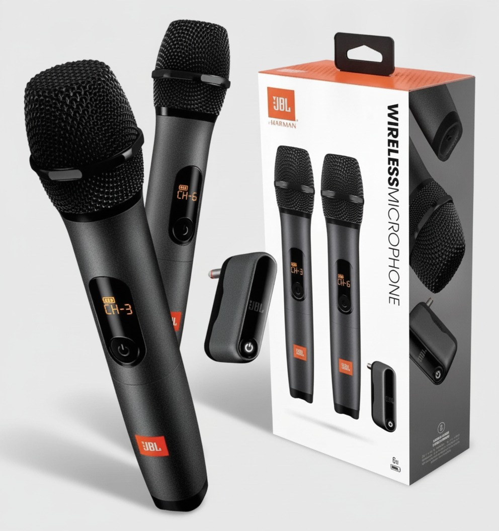 KIT 2 MICROFONES JBL PARTYBOX WIRELESS MIC
